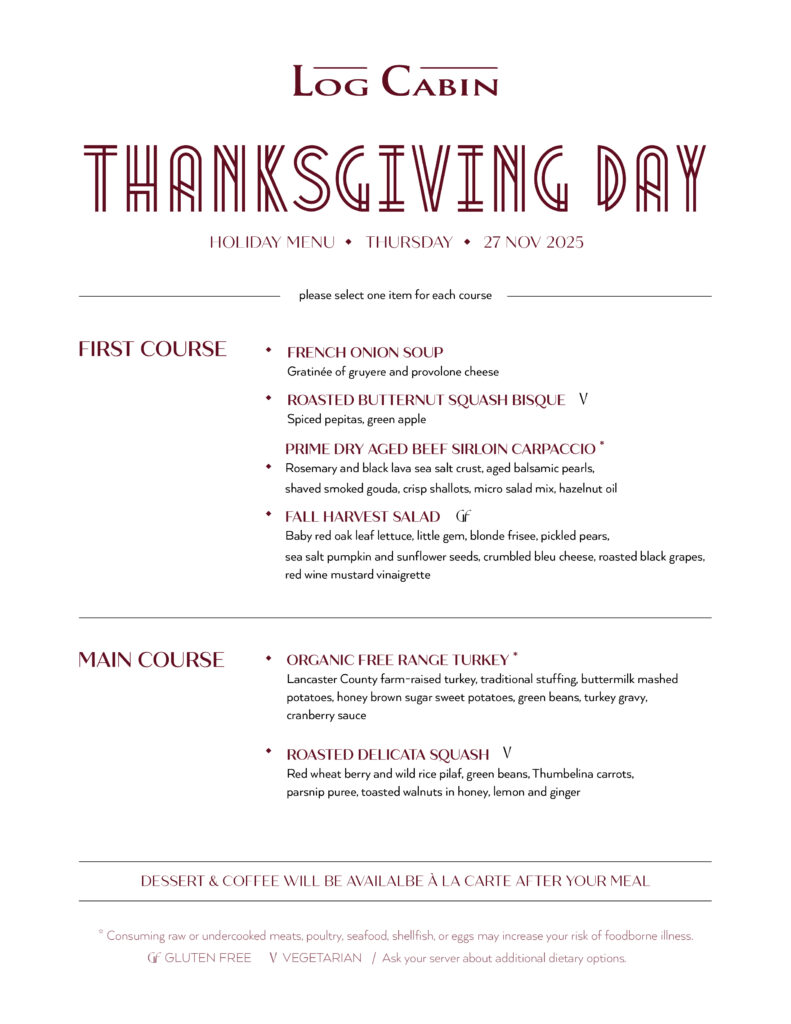 Thanksgiving Menu 2025